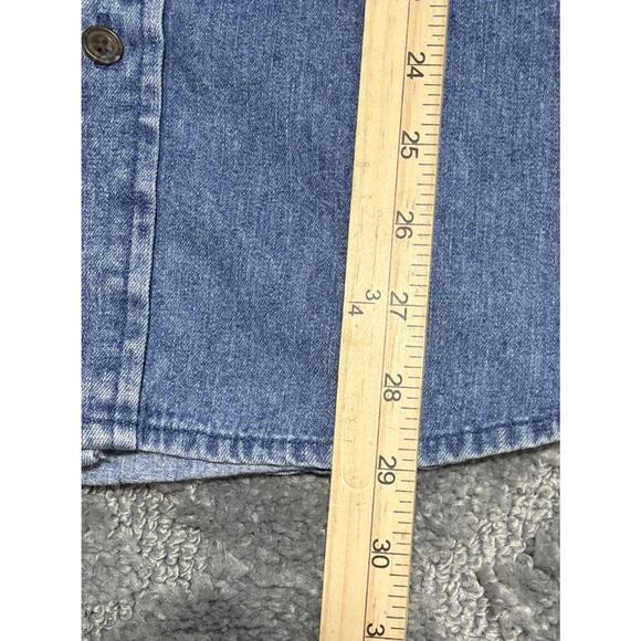 Cabela's Vintage Blue Chambray Denim Jean Button Down Shirt Mens Size M Y2K - Picture 6 of 6